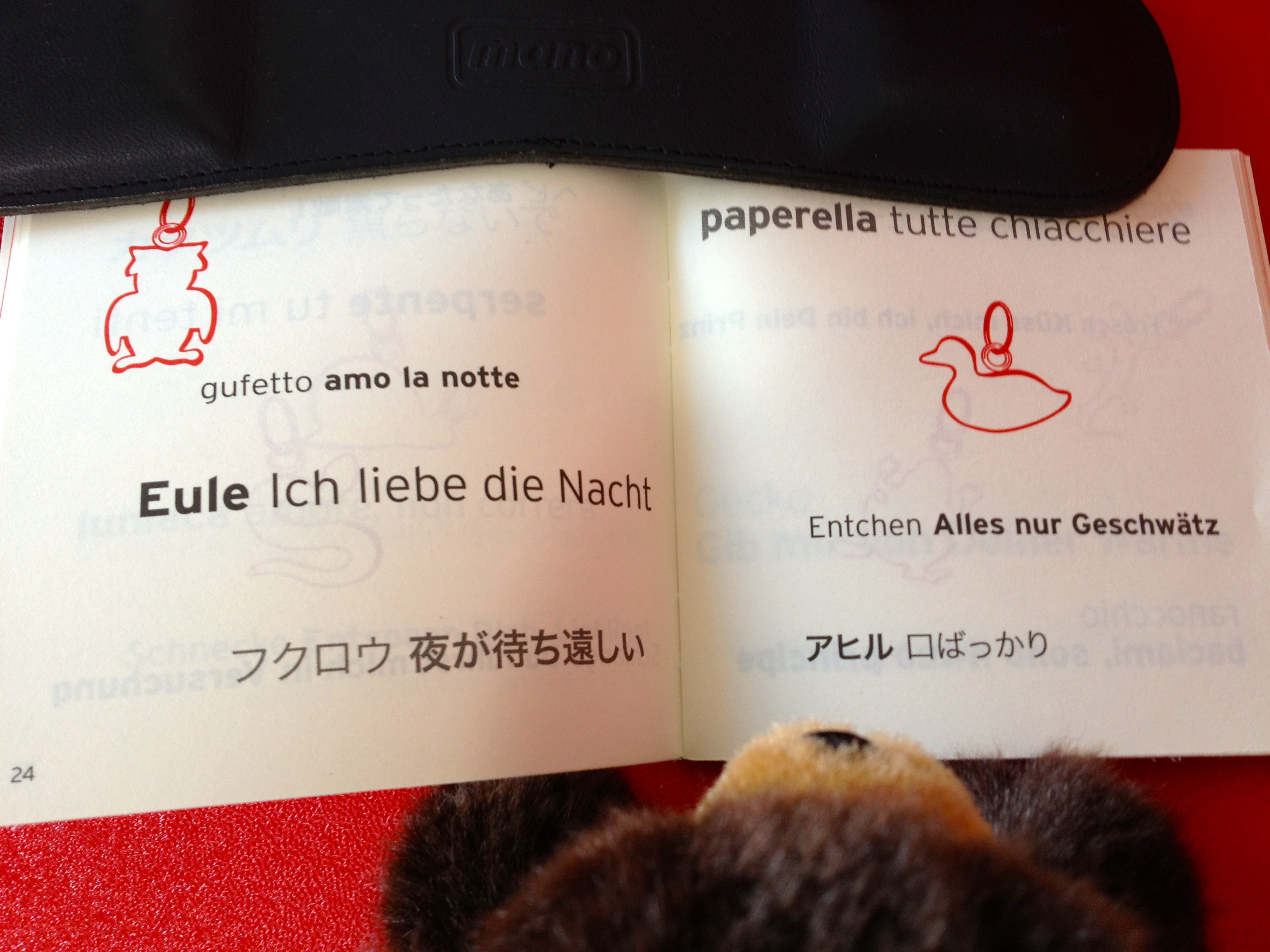 DoDoパンフはイタリア語、ドイツ語、日本語で書いてあります